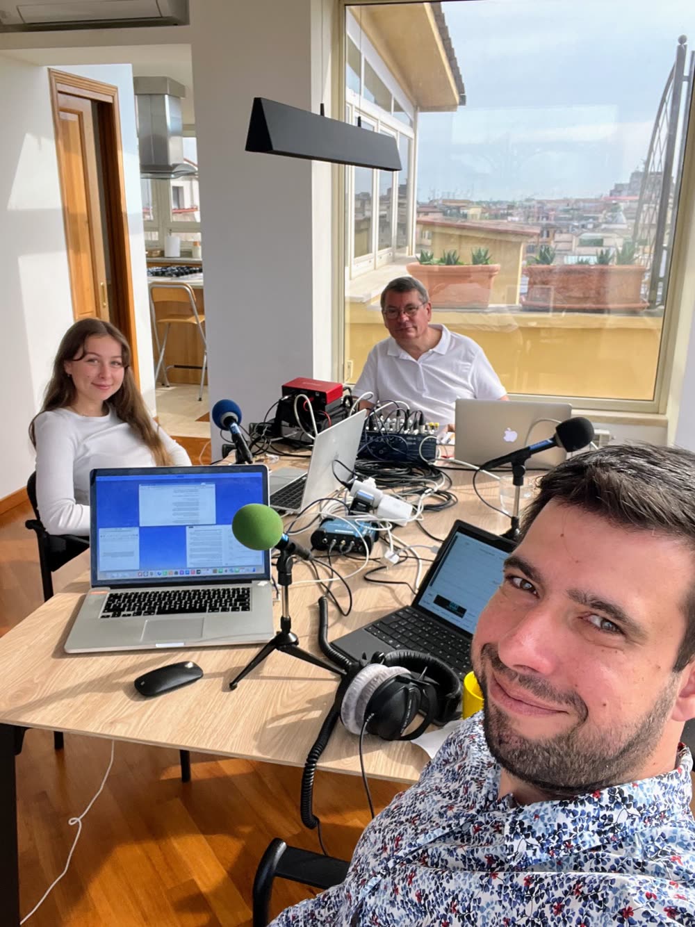 Le studio de Radio Fidélité à Rome, mai 2025