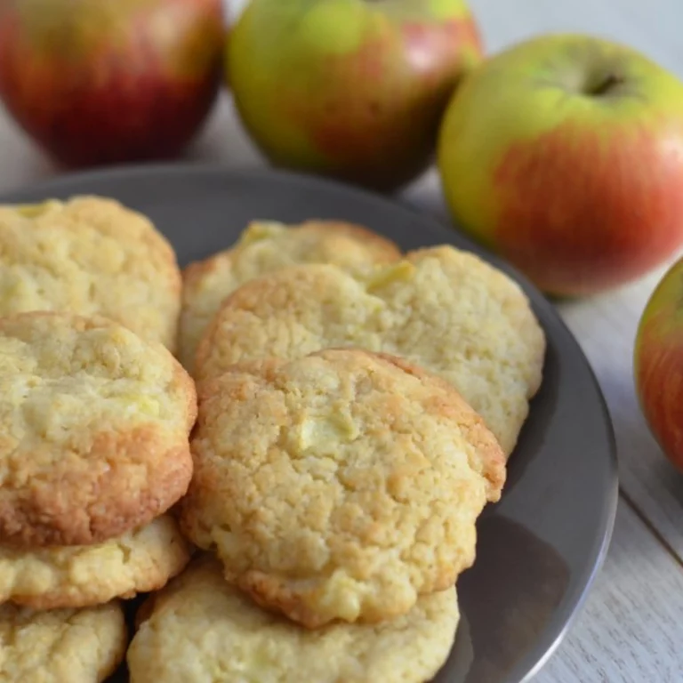Cookies sablés à la pomme râpée sans gluten ni lactose, ni œufs