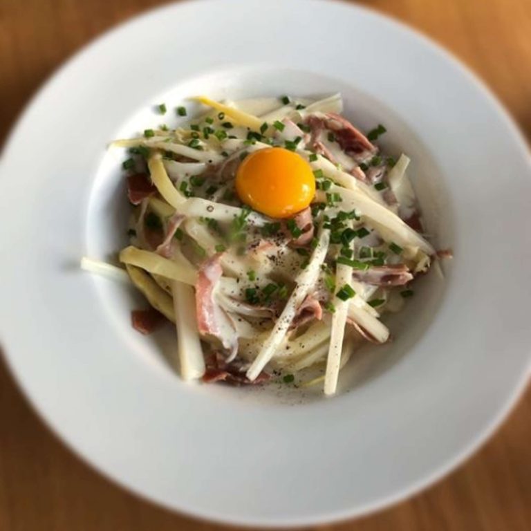 La carbonara … d'asperges blanches