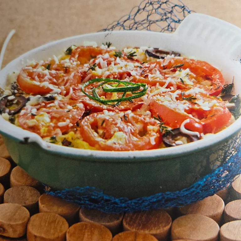 Tian de courgettes et tomates au fromage de brousse