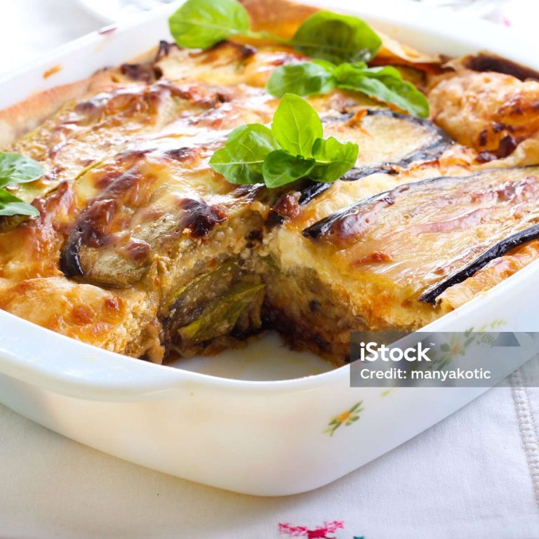 Lasagnes aux aubergines et au basilic, sans gluten ni lactose