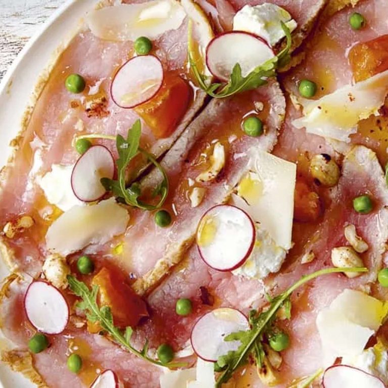 Carpaccio de veau aux noisettes sans gluten, ni lactose