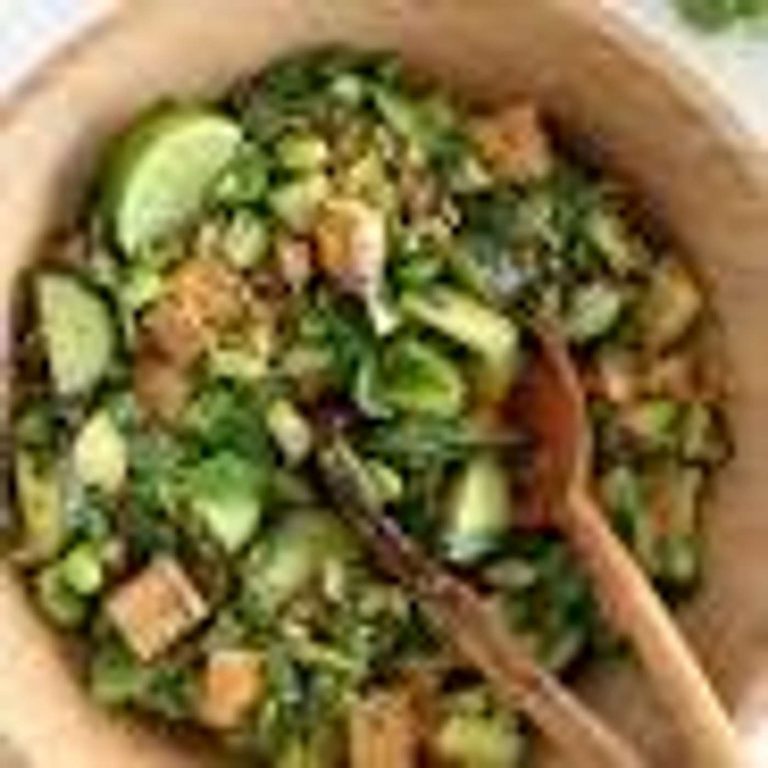 Salade de riz croustillant au Tofu