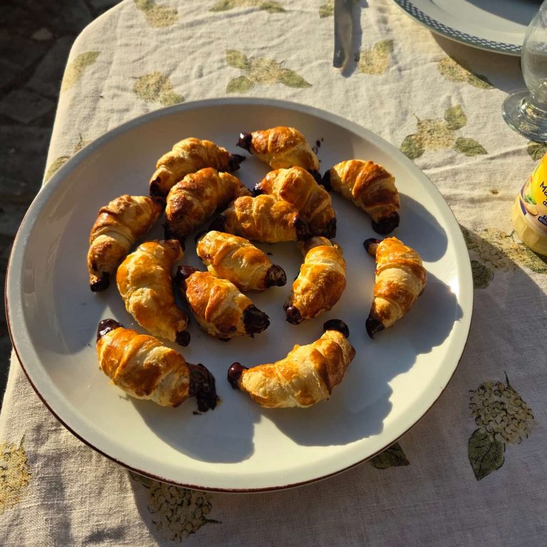 Mini croissants au lemon curd chocolaté